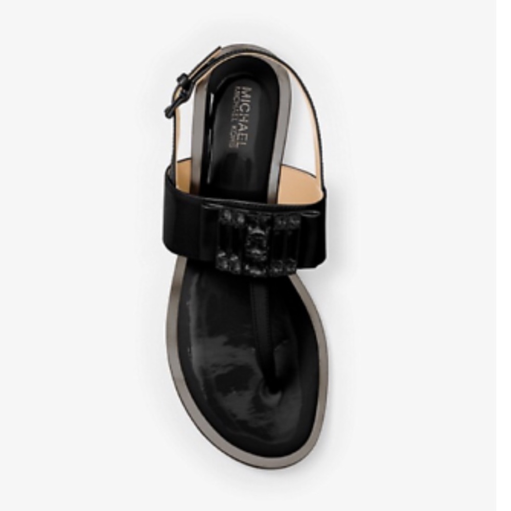 Michael Kors Michelle Thong Patent Leather Sandals - Picture 5 of 8